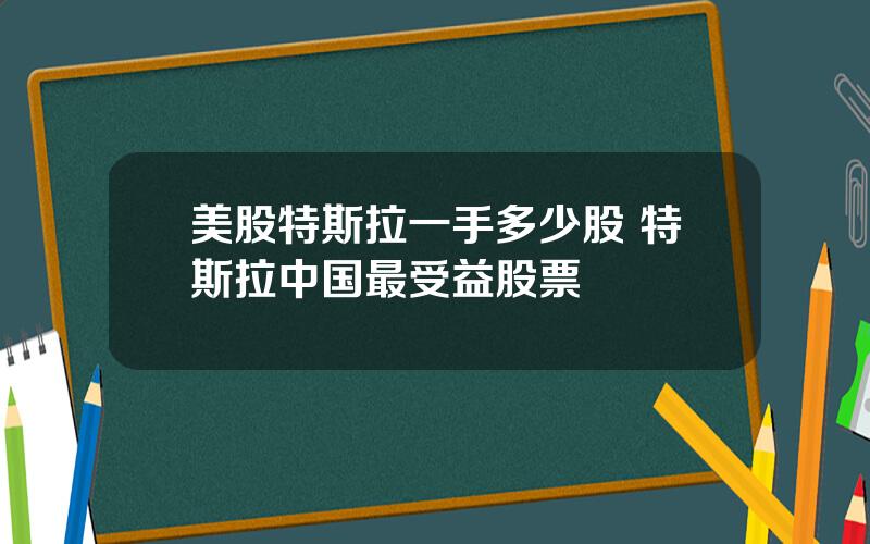 美股特斯拉一手多少股 特斯拉中国最受益股票